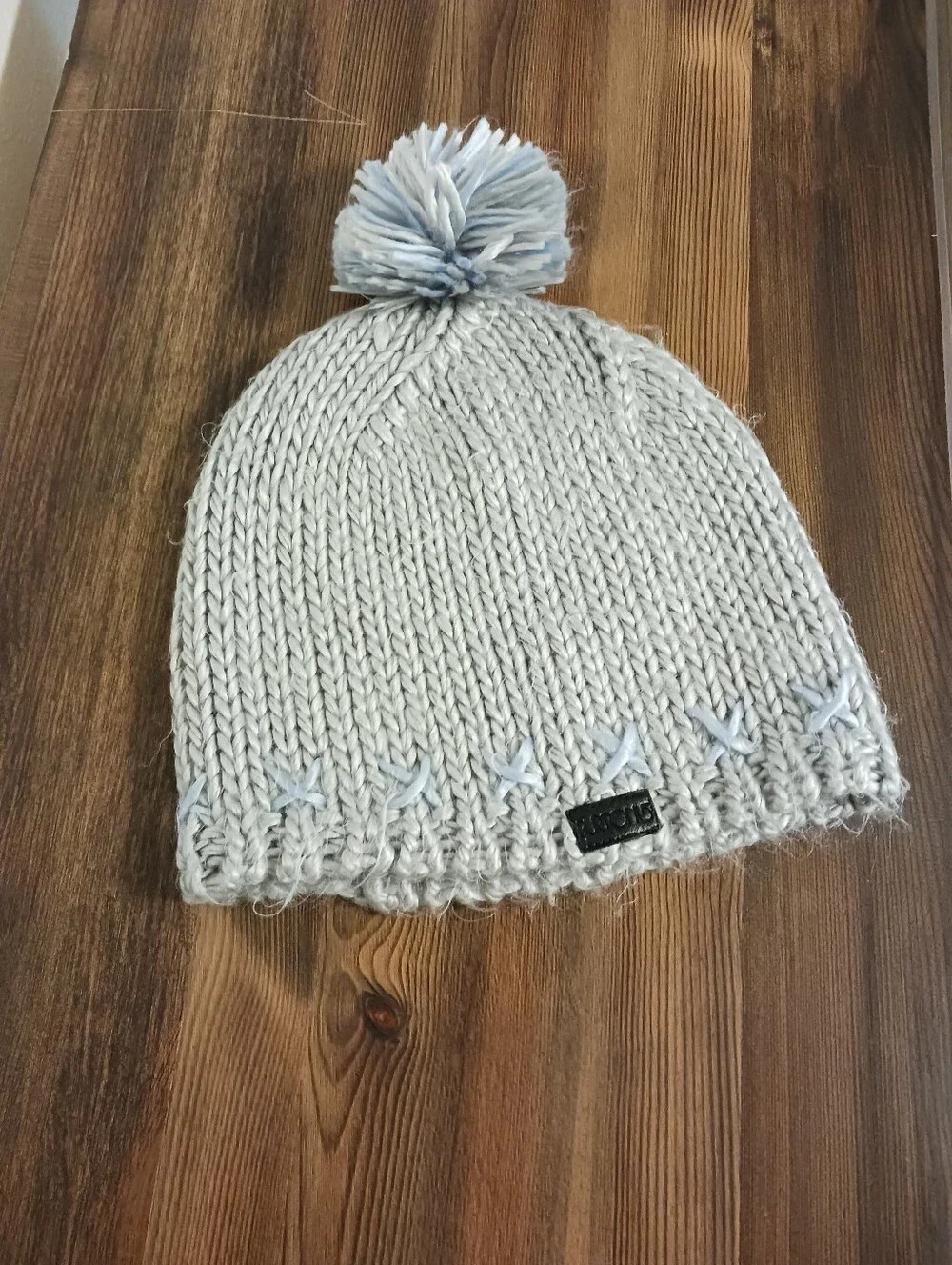Burton Light Gray Knit Pom Beanie